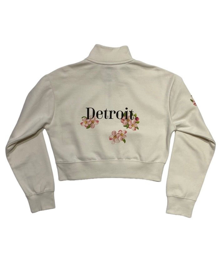 Ink Detroit Apple Blossom 1/2 Zip Crop sweatshirt - Ink Detroit