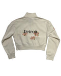 Ink Detroit Apple Blossom 1/2 Zip Crop sweatshirt - Ink Detroit