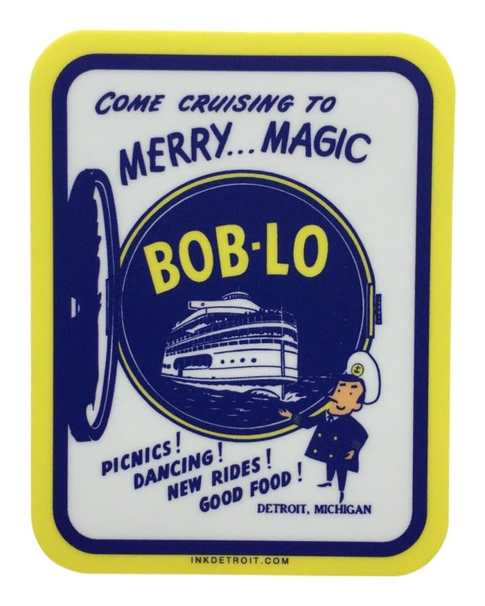 Ink Detroit Vintage BOB-LO Boat Vinyl Die Cut Sticker - Ink Detroit