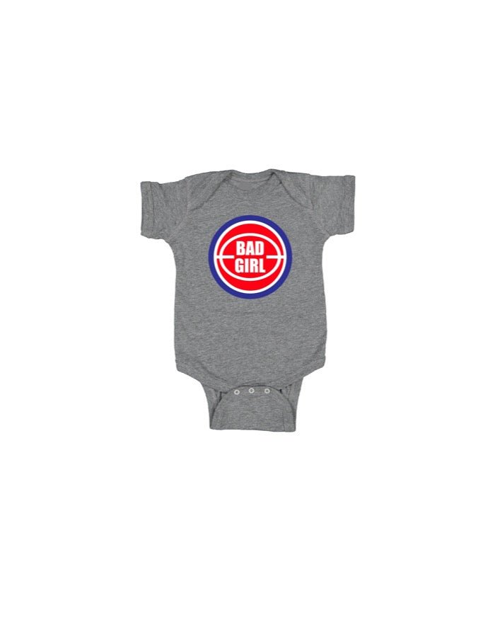 Ink Detroit - Bad Girl Baby Onesie - Heather Grey - Ink Detroit