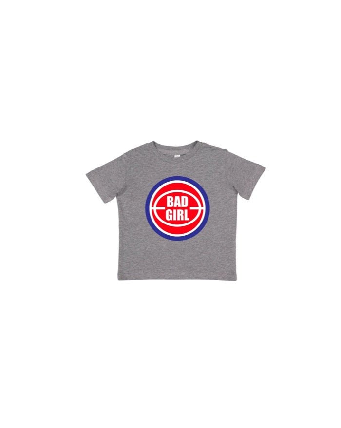 Ink Detroit - Bad Girl Toddler T-Shirt - Heather Grey - Ink Detroit