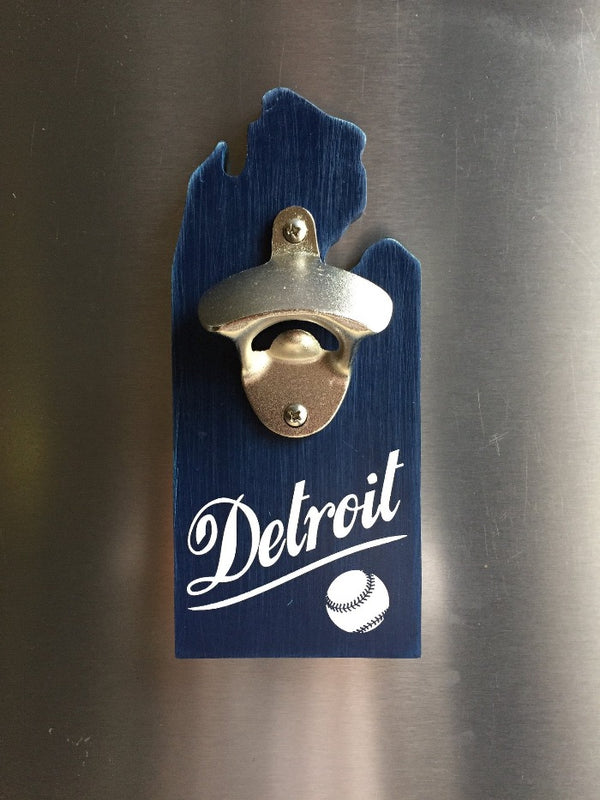 Ink Detroit Baseball Mitten Bottle Opener