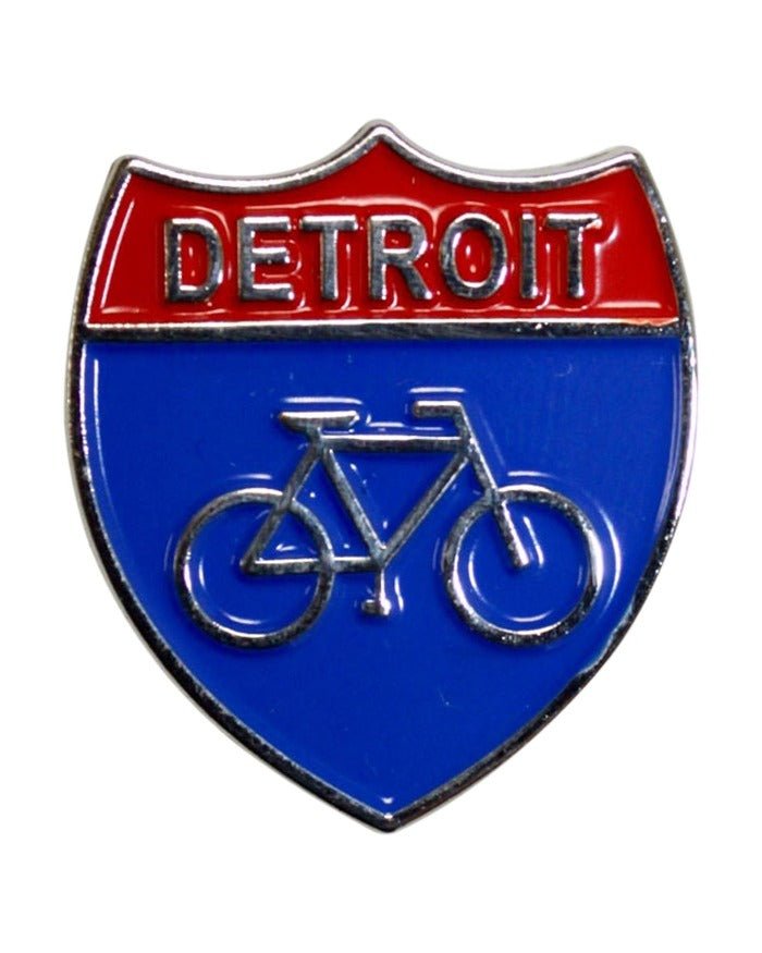Ink Detroit Bike Highway Enamel Pin - Ink Detroit
