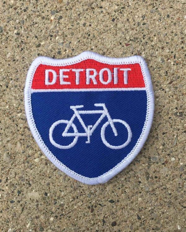 Ink Detroit Bike Highway Iron on Patch