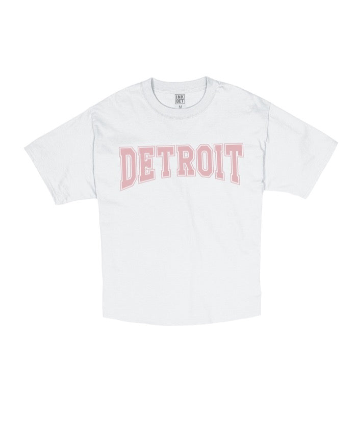 Ink Detroit Blush print oversize cropped Ladies T-Shirt