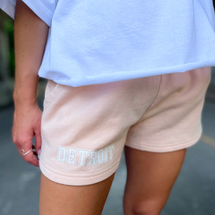 Ink Detroit blush jogger shorts