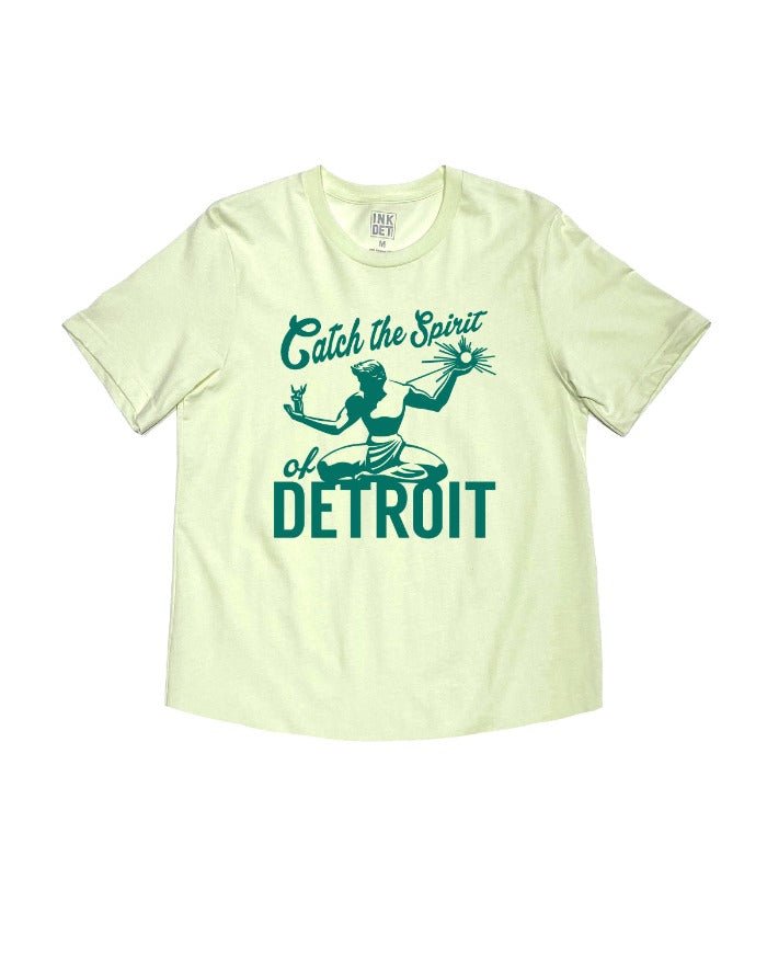 Ink Detroit Catch the Spirit kinda cropped T-Shirt - Citron - Ink Detroit