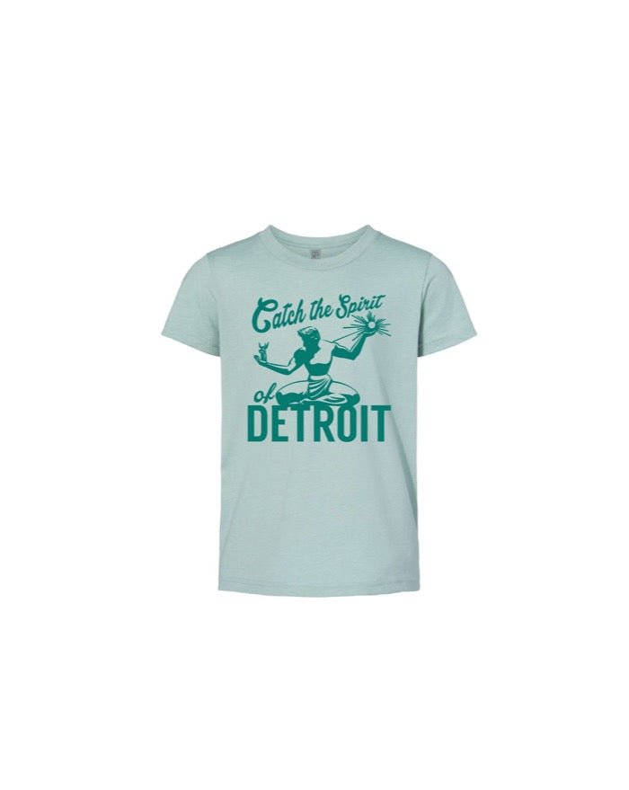 Ink Detroit - Catch the Spirit - Youth T-Shirt - Heather Dusty Blue - Ink Detroit