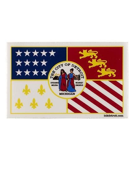 Ink Detroit Sticker City Flag Vinyl Die Cut - Ink Detroit