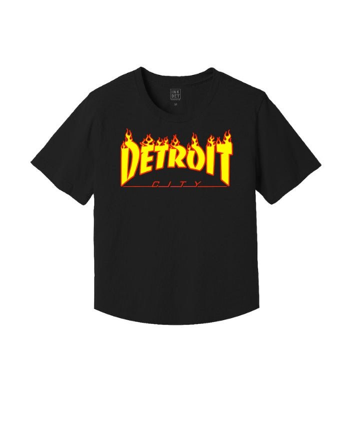 Ink Detroit City Kinda Cropped T-Shirt - Black - Ink Detroit