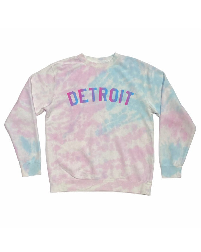 Ink Detroit Cotton Candy tie dye Crewneck Sweatshirt