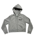 Ink Detroit- Crop Zip Up Hoodie - Heather Grey - Ink Detroit