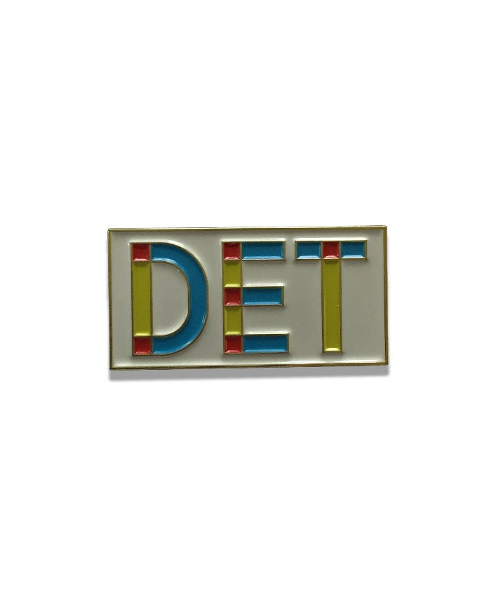 Ink Detroit DET Primary Colors Enamel Pin