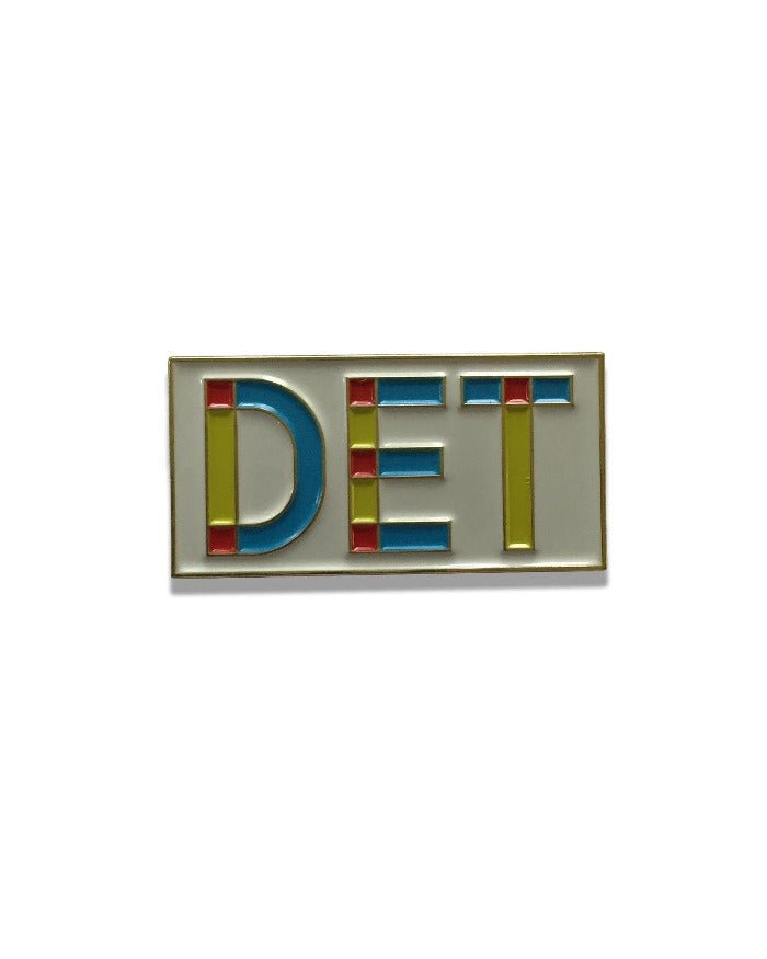 Ink Detroit DET Primary Colors Enamel Pin - Ink Detroit