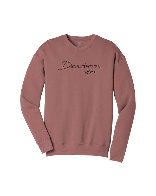 Ink Detroit Dearborn XOXO Crewneck Sweatshirt - Mauve