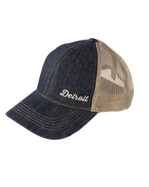 Ink Detroit Denim & Mesh-Back Cap