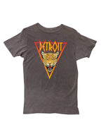 Ink Detroit DET Leopard Mineral Wash T-Shirt - Grey - Ink Detroit