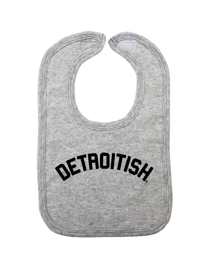Ink Detroit Detroitish Baby Bib - Grey