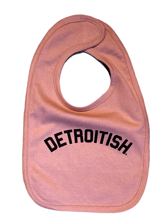Ink Detroit Detroitish Baby Bib - Mauve - Ink Detroit