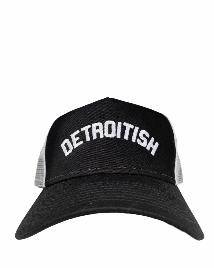 Ink Detroit Detroitish Black and White Trucker Cap