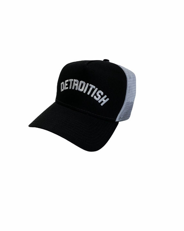 Ink Detroit Detroitish Black and White Trucker Cap