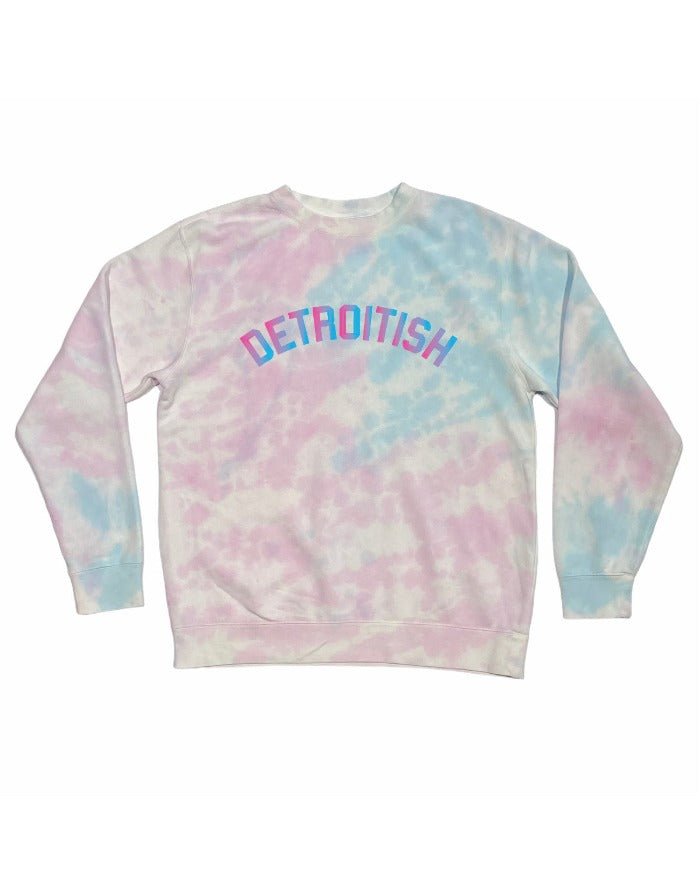 Ink Detroit Detroitish Tie Dye Crewneck Sweatshirt - Cotton Candy - Ink Detroit