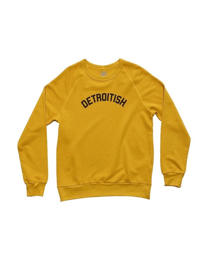 Ink Detroit Detroitish French Terry Crewneck Sweatshirt - Gold - Ink Detroit