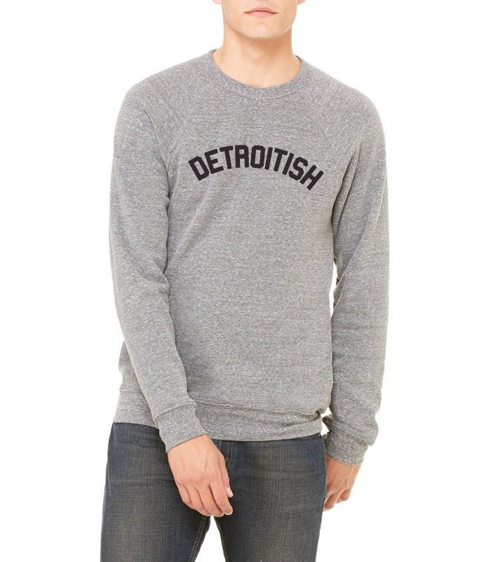 Ink Detroit Detroitish Raglan Crewneck Sweatshirt - Heather Grey - Ink Detroit