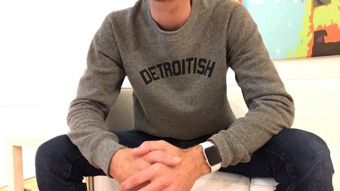 Ink Detroit Detroitish Raglan Crewneck Sweatshirt - Heather Grey - Ink Detroit