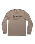 Ink Detroit Detroitish Defined - 60/40 Blend Long Sleeve T-Shirt - Gravel Pink - Ink Detroit