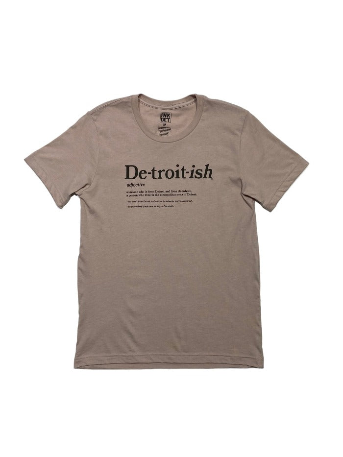 Detroitish definition Heather Gravel Pink T-Shirt