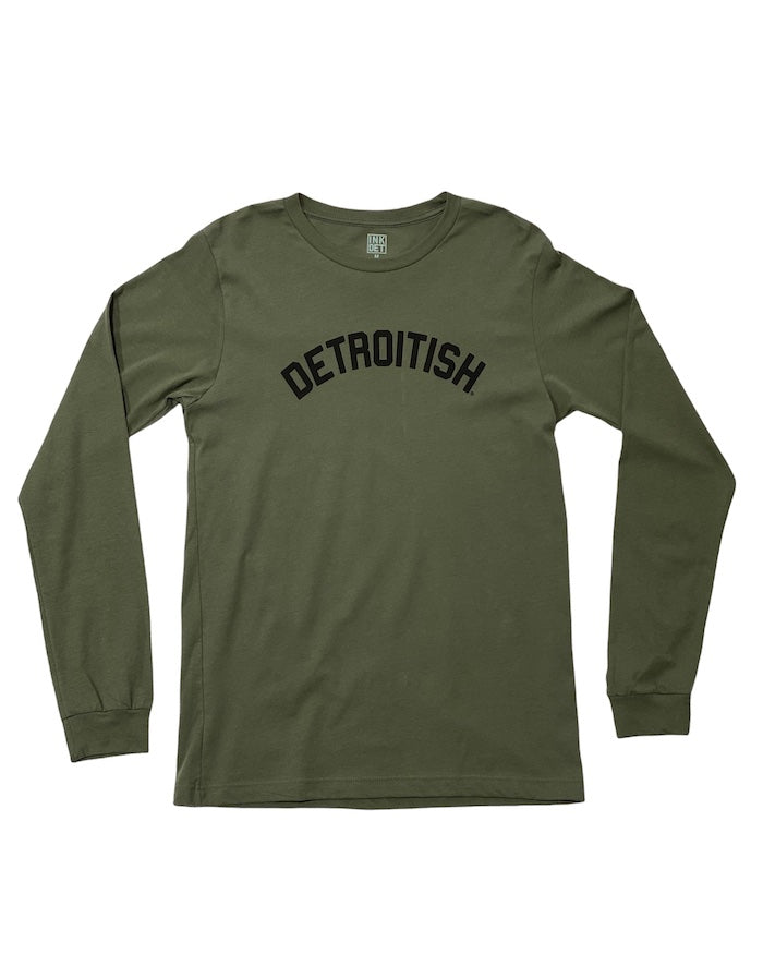 Ink Detroit Detroitish Long Sleeve T-shirt - Military Green