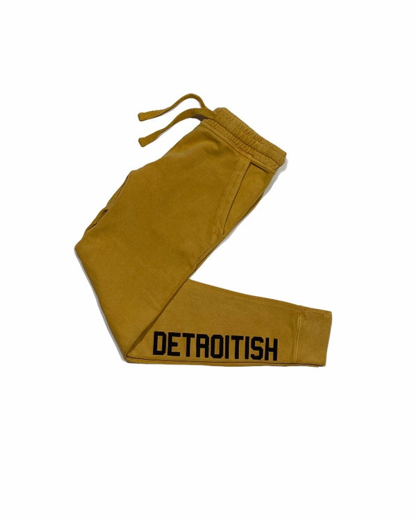 Ink Detroit Detroitish Mineral Wash Mustard Jogger