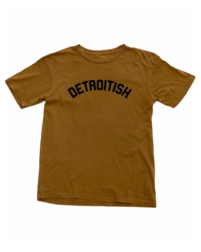 Ink Detroit Detroitish Mineral Wash Camel T-Shirt