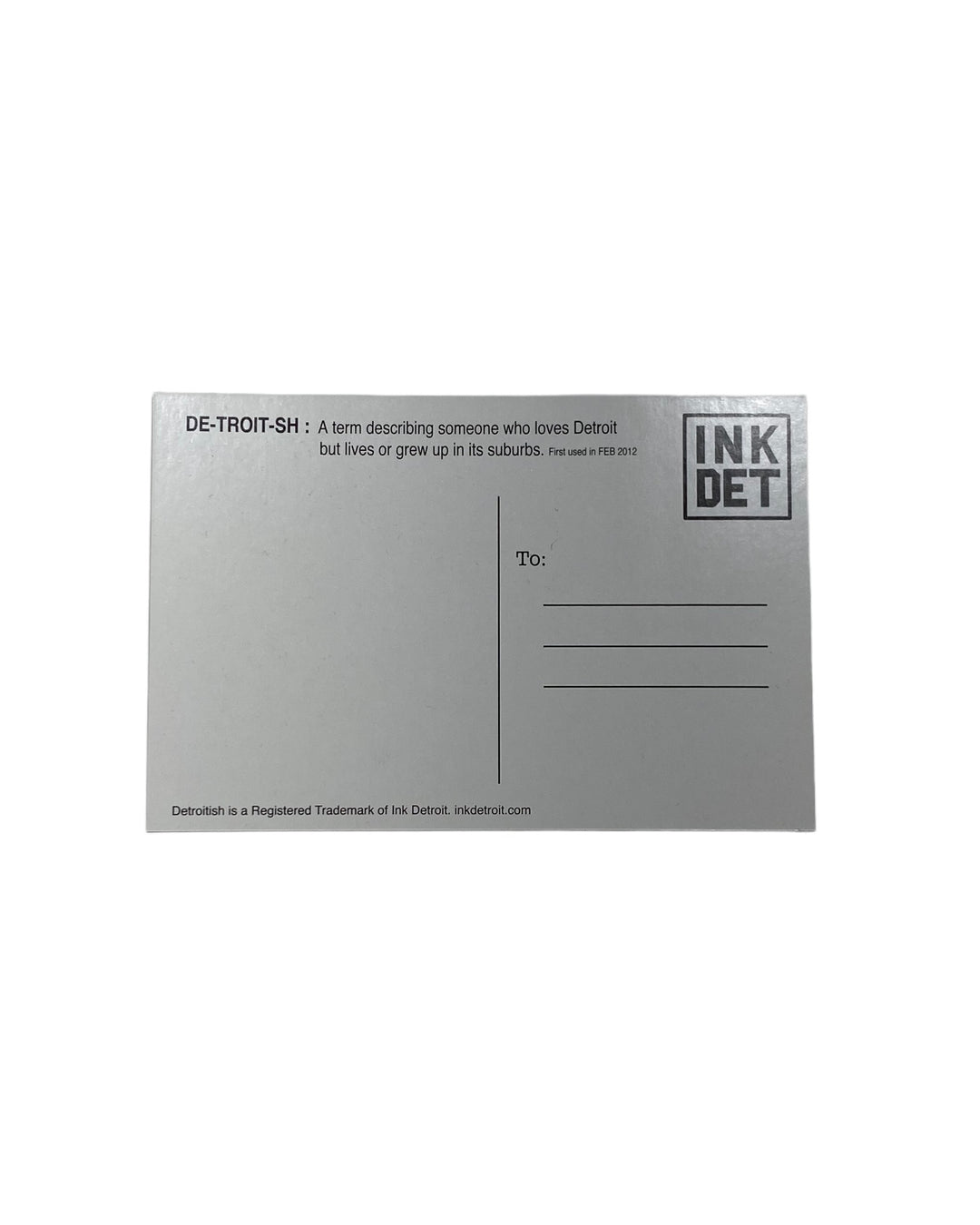 Ink Detroit Detroitish Postcard