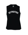 Ink Detroit Detroitish Racerback Crop Tank Top - Black - Ink Detroit