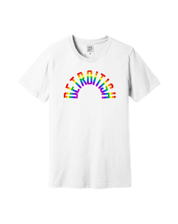 Ink Detroit Detroitish Rainbow T-Shirt - White