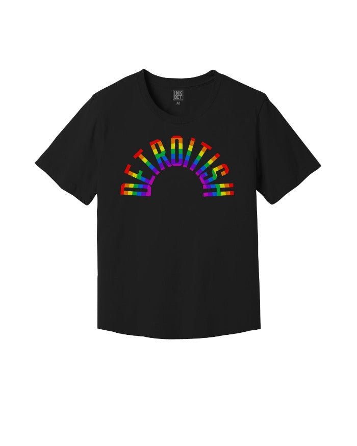 Ink Detroit Detroitish Rainbow Kinda Cropped T-Shirt - Black - Ink Detroit