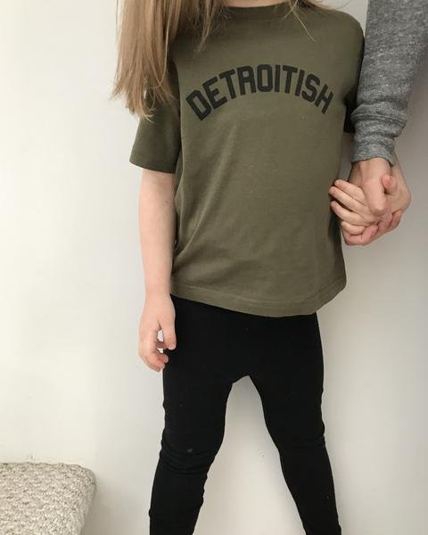 Ink Detroit Detroitish Toddler T-Shirt - Military Green - Ink Detroit