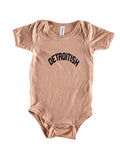 Ink Detroit Detroitish Tri Blend Baby Onesie - Peach - Ink Detroit