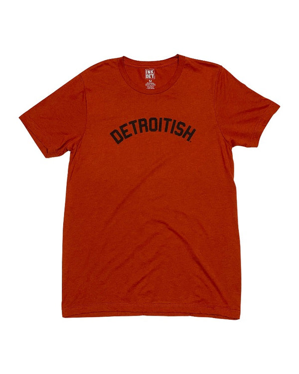 Men's Detroit Tigers Homage Orange Hand-Drawn Logo Tri-Blend T-Shirt
