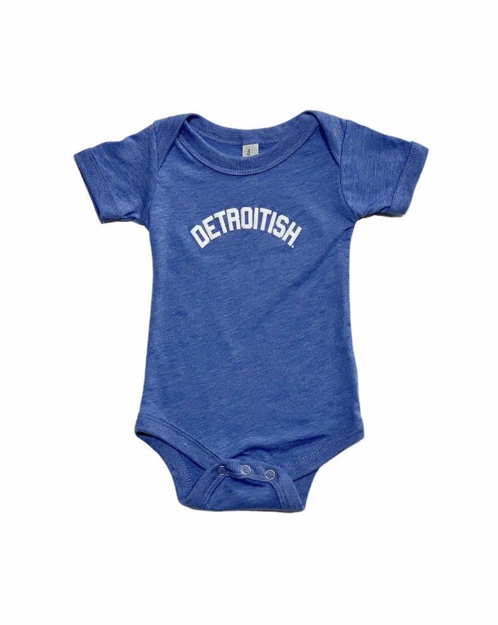 Ink Detroit Detroitish Tri Blend Baby Onesie - Blue - Ink Detroit