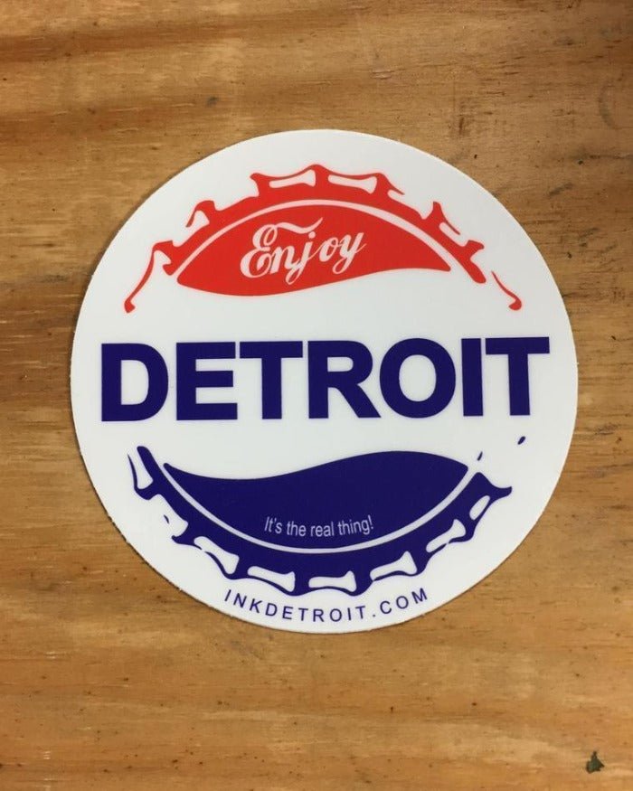 Ink Detroit Enjoy Detroit Vinyl Die Cut Sticker - Ink Detroit