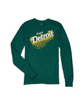 Ink Detroit Vintage "Enjoy Detroit" Ginger Ale Long Sleeve T-Shirt - Dark Green - Ink Detroit