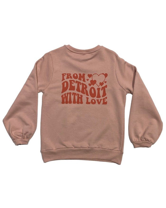 Ink Detroit - From Detroit with love - Balloon sleeve crew neck - Pink - Ink Detroit