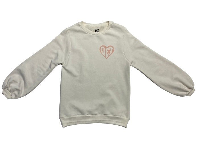 Ink Detroit - From Detroit with love - Balloon sleeve crew neck - Off White - Ink Detroit
