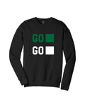 Ink Detroit GO GREEN GO WHITE Crewneck Sweatshirt - Black - Ink Detroit