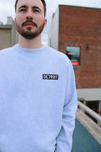 Ink Detroit Heavyweight Crewneck Sweatshirt - Athletic Grey - Ink Detroit