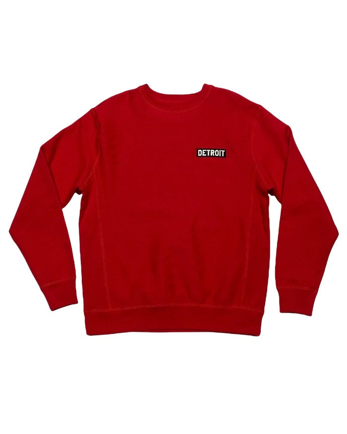 Ink Detroit - Heavyweight Red Crewneck Sweatshirt