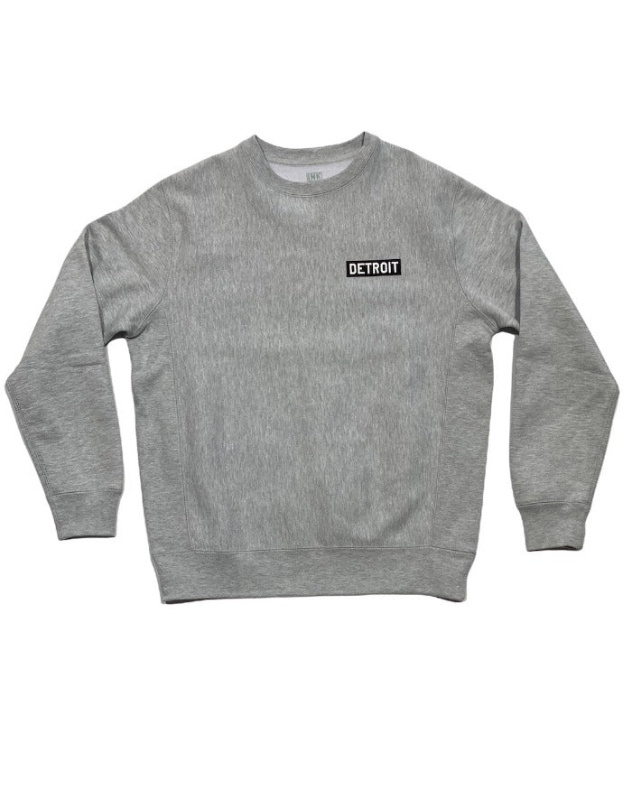Ink Detroit Heavyweight Crewneck Sweatshirt - Athletic Grey - Ink Detroit